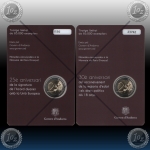 ANDORRA 2 x 2 EURO 2015 (Customs Agreement + Political Rights) UNC